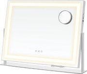 DAHLIA LED világítással ellátott kozmetikai tükör, 10x62,5x45,8 cm, fehér SongmicsHome