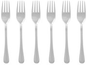 Ezüstszínű rozsdamentes acél desszertes villa szett 6 db-os Classic – Premier Housewares