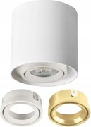 Xeno GU10 falra szerelhető lámpatest kerek mozgatható fehér-arany