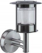 Kültéri napelemes Led fali lámpa Estera Wll 0,12W 6500K króm