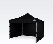 Prémium party sátor 3x3 m alumínium | Legmagasabb tartósság – BRIMO - plusz 3 oldalfal - Fekete