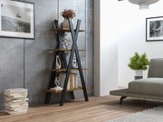 Tipi könyvespolc fekete wotan tölgy