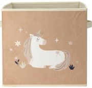 Unicorn dream gyerek textil doboz bézs,32 x 32 x 30 cm