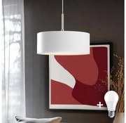 Eglo - LED Csillár zsinóron TUNJA 1xE27/60W/230V fehér 1xEG32515+1xEG32471