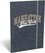 Gumis mappa, karton, A4, LIZZYSULI, Manhattan New York (TICGMMNYA4)