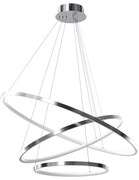 LED Csillár zsinóron HOOP LED/93W/230V átm. 80 cm 4000K fényezett króm