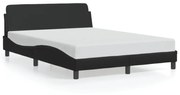 fekete műbőr ágykeret Dover 140x200 cm