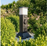 Brilagi - Kültéri lámpa 2 db SCHUKO aljzattal 1xE14/15W/230V IP44 fekete