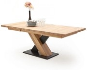 MENDOZA A Fehérített Tömör Tölgyfa Bővíthető étkezőasztal 140-220cm