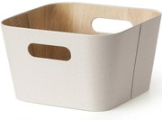 Kitchisimo 2 db tároló kosár szett 27 × 27 × 16cm, krém színű, M