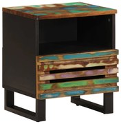 tömör újrahasznosított fa éjjeliszekrény 40 x 34 x 46 cm