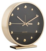 Karlsson 5970BK dizájner asztali óra/ébresztőórafekete, átmérő 16 cm