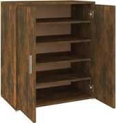 vidaXL füstös tölgy színű szerelt fa cipősszekrény 60 x 35 x 70