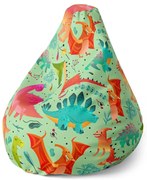 Pear babzsák dinoszauruszok a fűben - gyerek, színes