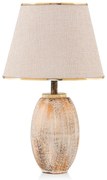Krémszínű-aranyszínű asztali lámpa textil búrával (magasság 50 cm) Yakamoz – Opviq lights