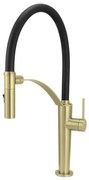 Deante BRC_R72M - Mosogató csap rugalmas karral CORDA csiszolt arany