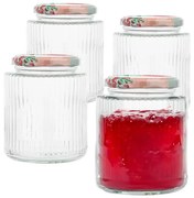 Altom befőttesüvegek fedővel és címkével 450 ml, 4 db, 450 ml