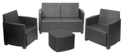 Vesuvio 4 személyes Kerti Bútor szett Antracit X
