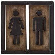 Fém falitábla 21,5x21,5 cm Toilette – Antic Line