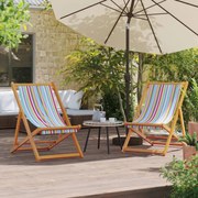 2 db összecsukható többszínű szövet strandszék