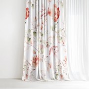 Goldea pamut drapéria deluxe - akvarell virágok 160x160 cm