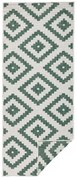 Malta zöld-krémszínű kültéri szőnyeg, 80 x 250 cm - NORTHRUGS