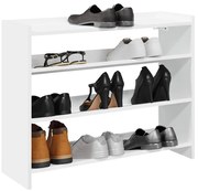 fehér szerelt fa cipőtároló szekrény 80x25x62 cm