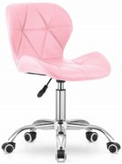 AVOLA irodai szék ökobőr kivitelben, rózsaszín