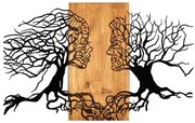 Fa-fém fali dekoráció 92x58 cm Tutku – Wallity