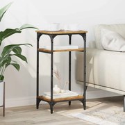 Oldal asztal polcokkal Régi fa 40 x 30 x 75 cm Faanyag