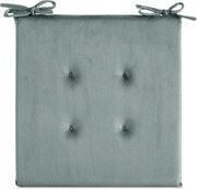 Gaja székpárna 40x40x3 sötét menta, dekoratív foltvarrással