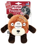 GiGwi Squeaky kutyajáték Plush Friendz mackó, 17 x16 x 2,5 cm, nyikorogva