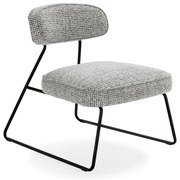 Fekete-fehér fotel Elon – Marckeric