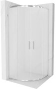 Mexen Rio félig kör alakú zuhanykabin 70 x 70 cm, fagyott, króm - 863-070-070-01-30