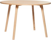 Natúr színű kerek étkezőasztal tölgyfa dekorral ø 115 cm Ground – Hübsch