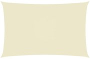 krémszínű téglalap alakú oxford-szövet napvitorla 2 x 5 m