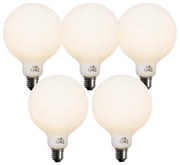 5 darabos E27 dimmelhető LED izzókészlet, opál G125 5W 450 lm 3000K