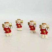 Piros ruhás duci lábú angyalkák 4db/doboz