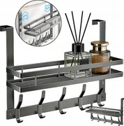 Fali Akasztós Polc Ruha Kabát Fali Loft Könyvespolc 5 Kampóval