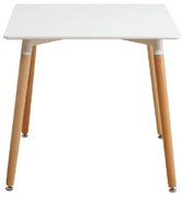 Étkezőasztal, fehér/bükk, DIDIER III NEW N