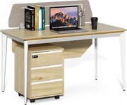 Irodai asztal konténerrel Houseland Profit Max 01 1407 tölgy/fehér