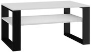 Aldabra MIX 1P dohányzóasztal, 50x90x58 cm, fehér-fekete