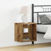 Lebegő Polc Ót Wood 40x28,5x40 cm Mérnöki Fa