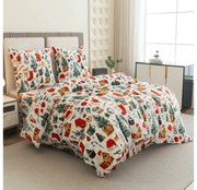 Mikroplüss ágyneműhuzat FESTIVE MAGIC fehér Ágyneműhuzat mérete: 2 db 70 x 90 cm | 200 x 220 cm