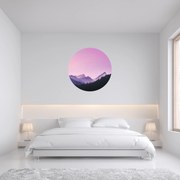 PIPPER. Textil kör alakú falmatrica "Lila hegyek" Méret: 60cm