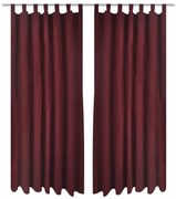 2 db bordó mikroszatén függöny 140 x 175 cm