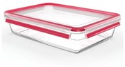 Tefal - Élelmiszer tartó 3 l MSEAL GLASS piros/üveg
