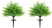 HOMCOM 2 db mű Boston-páfrány, 60 cm-es cserepes műnövény – élethű műpáfrány nappaliba, hálószobába, kertbe, irodába | Aosom
