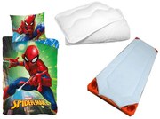 Pókember gyerek, ovis ágyneműhuzat, derékalj és paplan/párna szett 100x135 cm 40x60 cm (City lights)