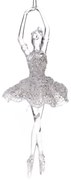 Ballerine akasztós dekoráció átlátszó, 5 x 17 cm